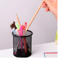 Pen Holder - Pencil Holder for Desk - Metal Mesh Office Desk Pen Organizer Holders - Medium Sized Black Pen Cup Pencil Cup